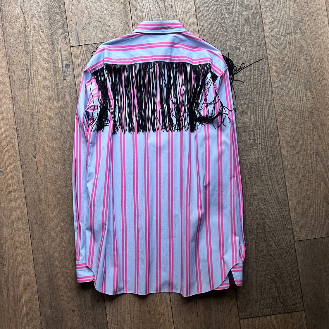 Fringe Detail Stripe Shirts 상품이미지5