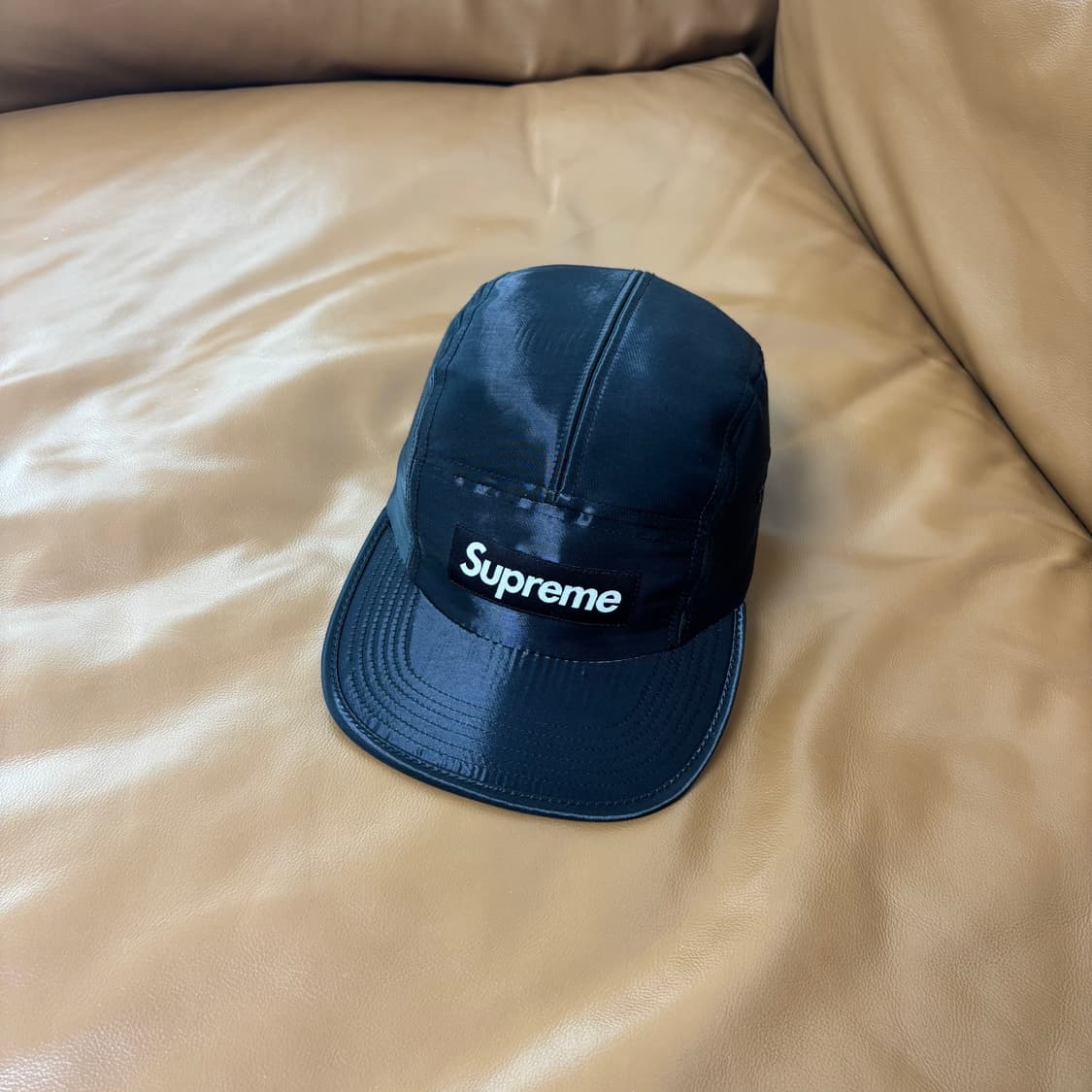 Supreme 슈프림 실크 블랙 캠프캡 모자 (Silk Black) 상품이미지1
