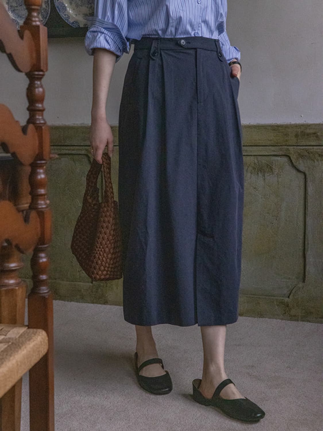 르니나 텐셀 실트 스커트 상품이미지1