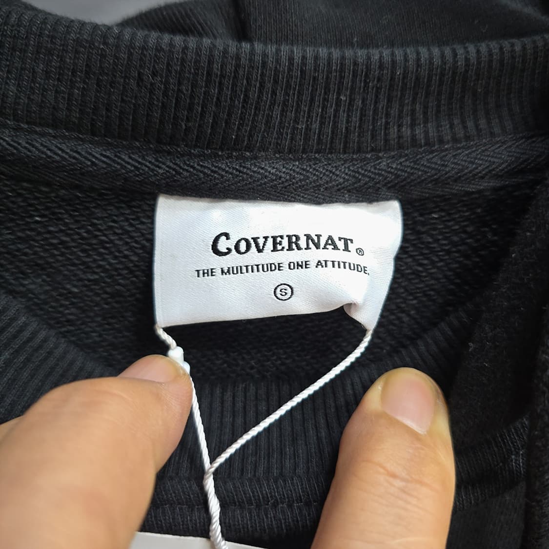 새제품)커버낫(COVERNAT) 레이어드 후드티 S 상품이미지6