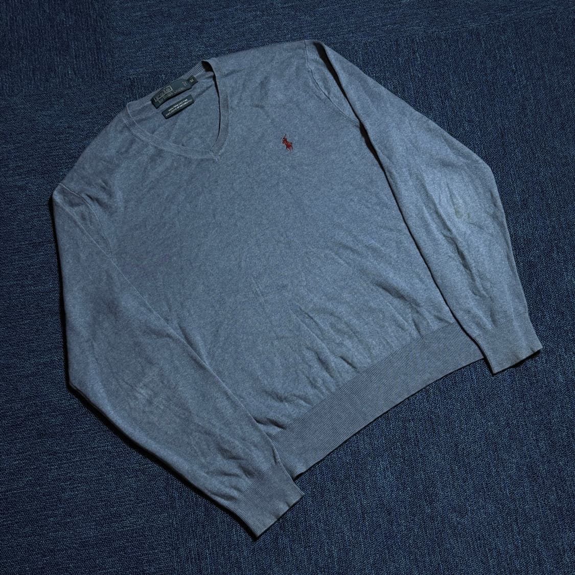 폴로 랄프로렌 블루 브이넥 니트 상품이미지1