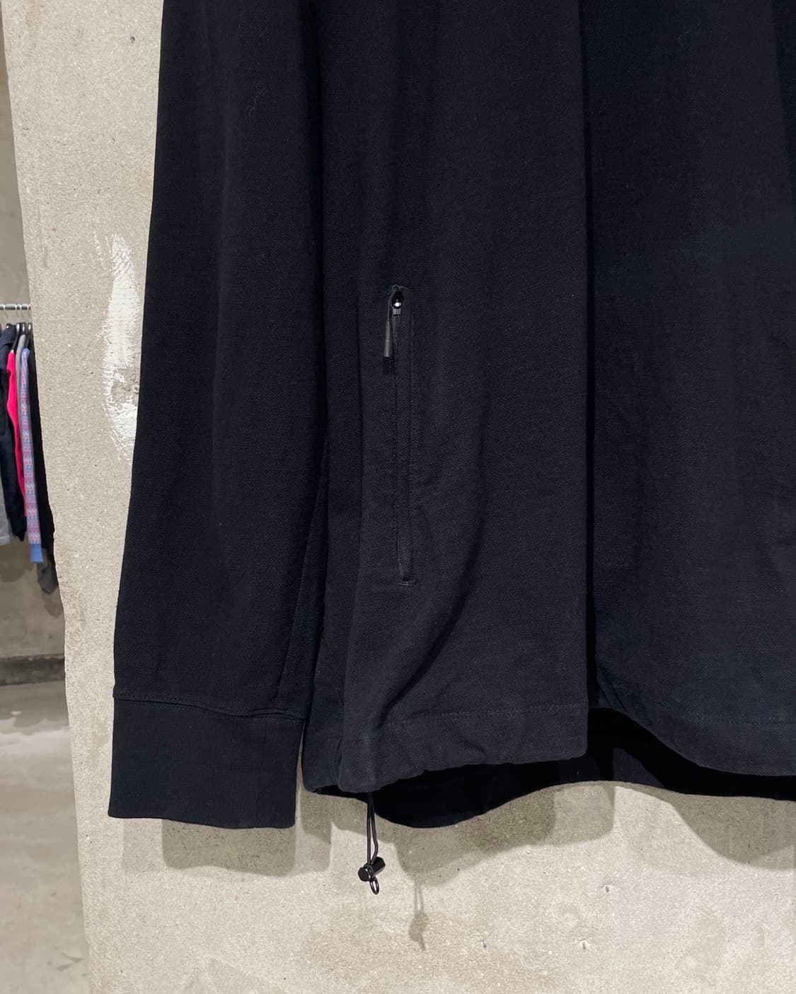 와이 쓰리 블랙 백 로고 스트링 오버 후디 상품이미지5