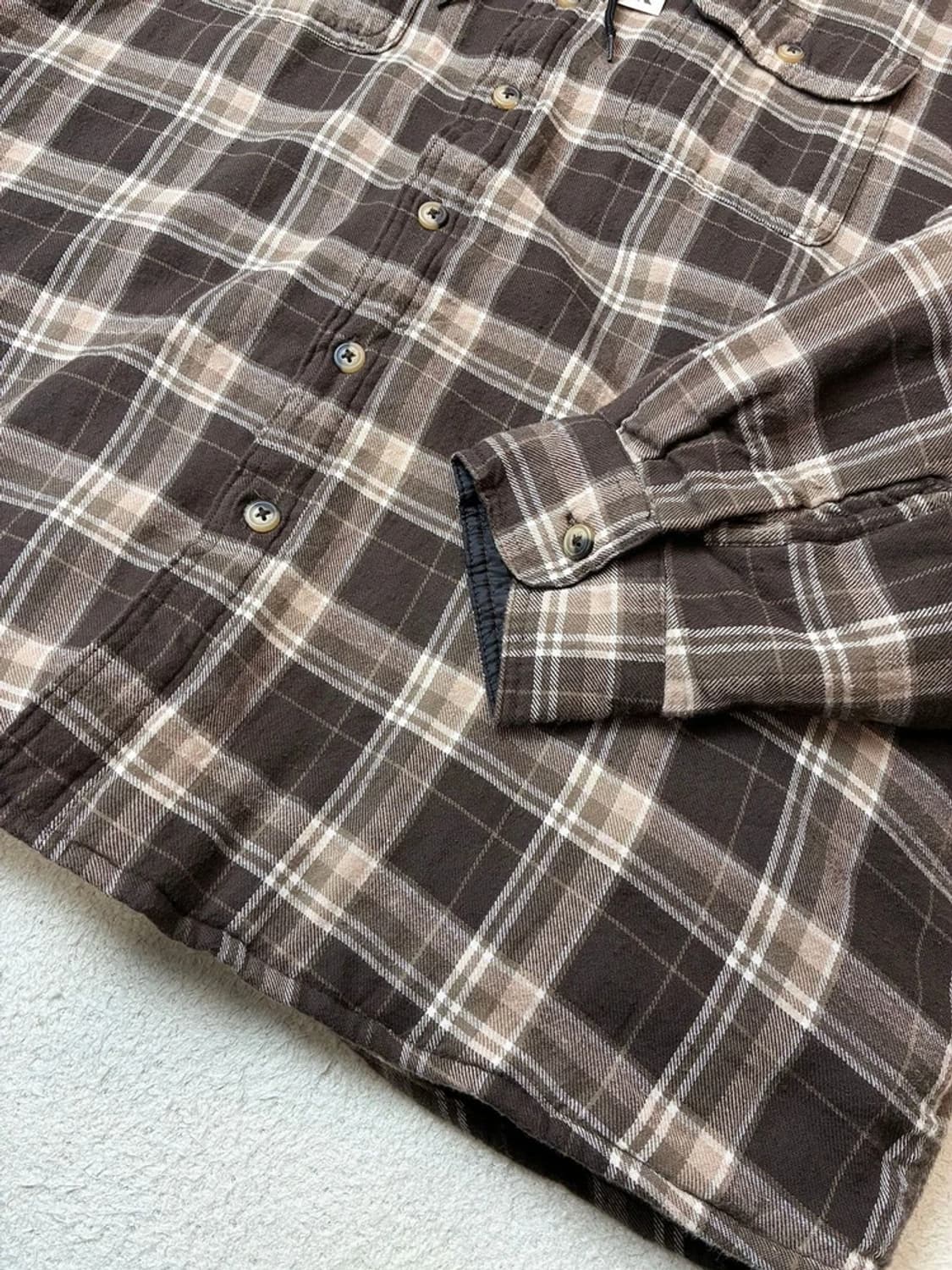 랭글러 90's 투 포켓 오버 브라운 체크 후드점퍼 PN6289 상품이미지4