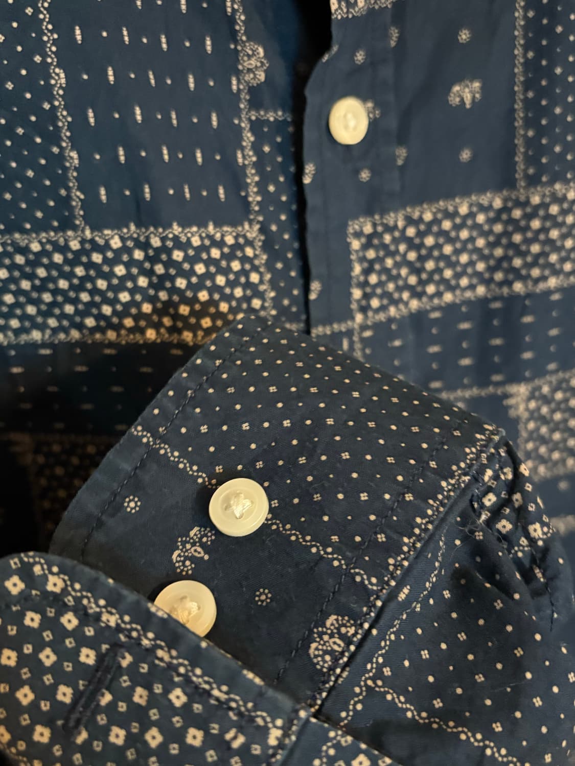 바나나 리퍼블릭 패턴 셔츠 L 상품이미지3