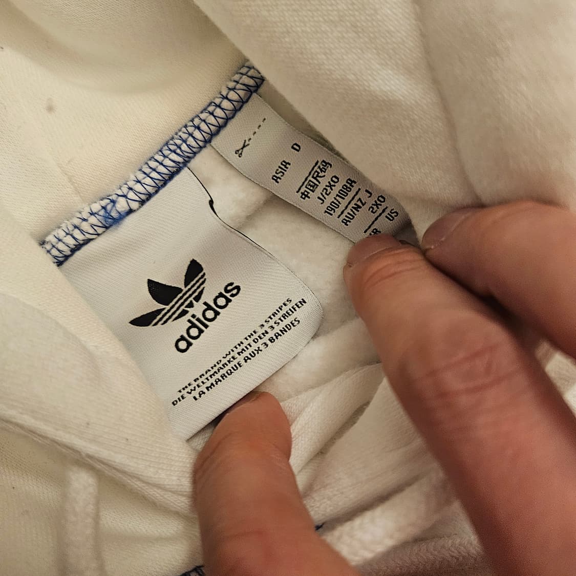 아디다스(Adidas) 블루 스티치 기모 후드 L size 상품이미지6