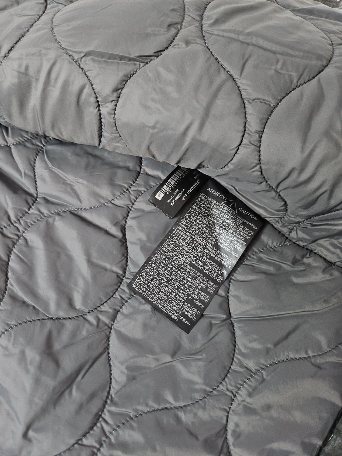 ZARA 자라 워싱 가먼트다잉 누빔자켓 워크 봄버 M 상품이미지5