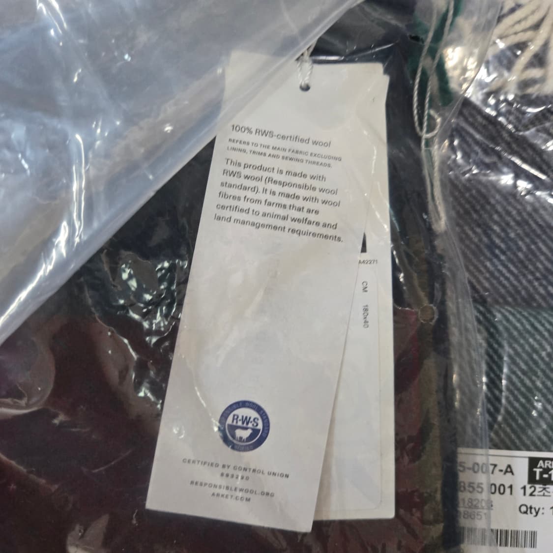 아르켓 깅엄 울 스카프 상품이미지4