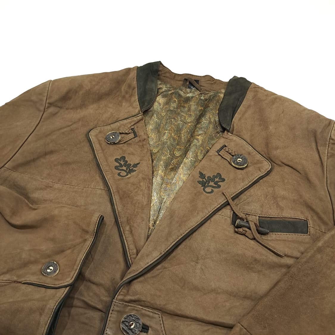 CN901 L 독일 트라흐텐 바바리안 알펜 자수 스웨이드 자켓 상품이미지3