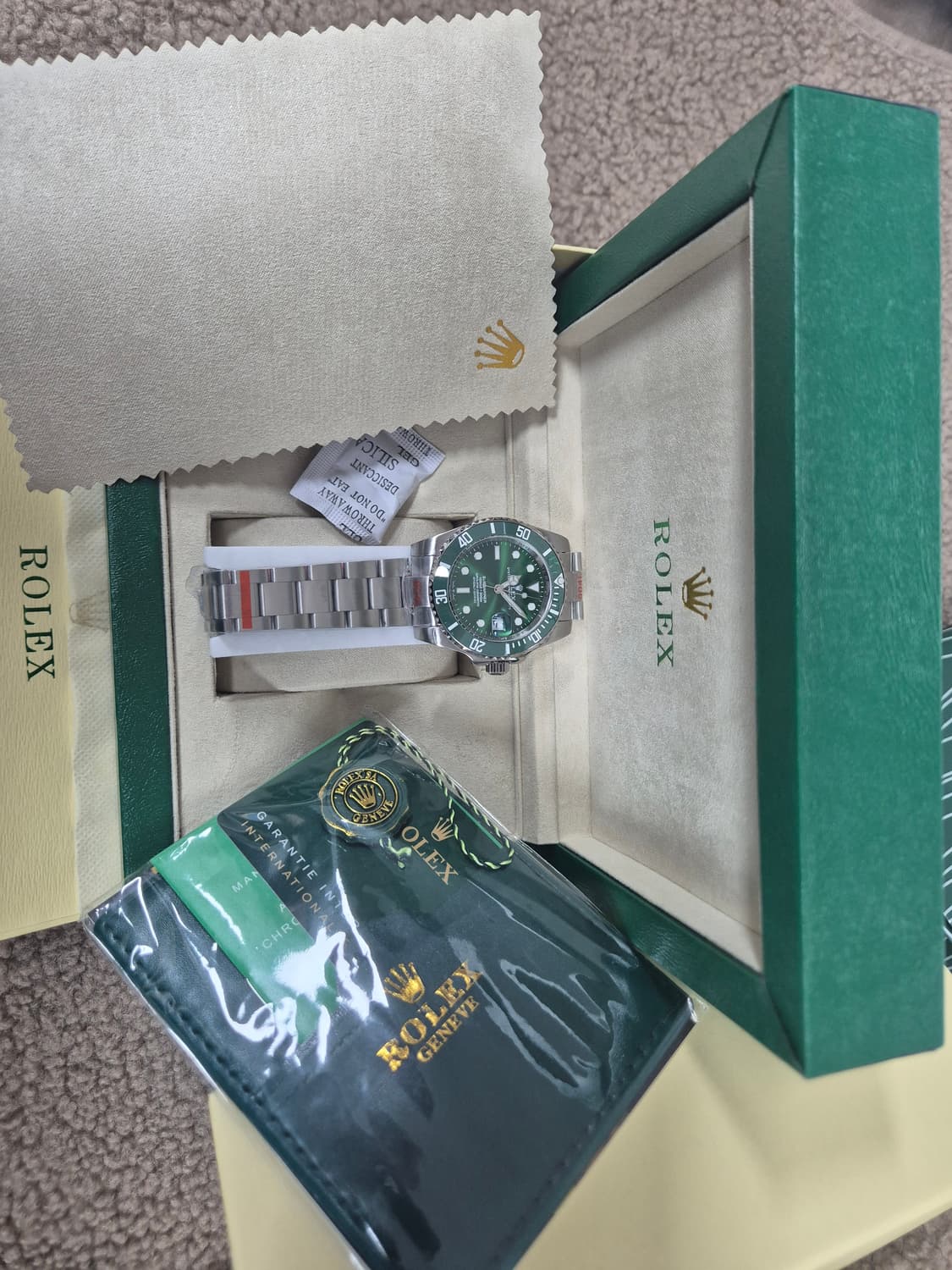 롤렉스 서브마리너 오토매틱 초록헐크 풀구성 사용× 상품이미지1