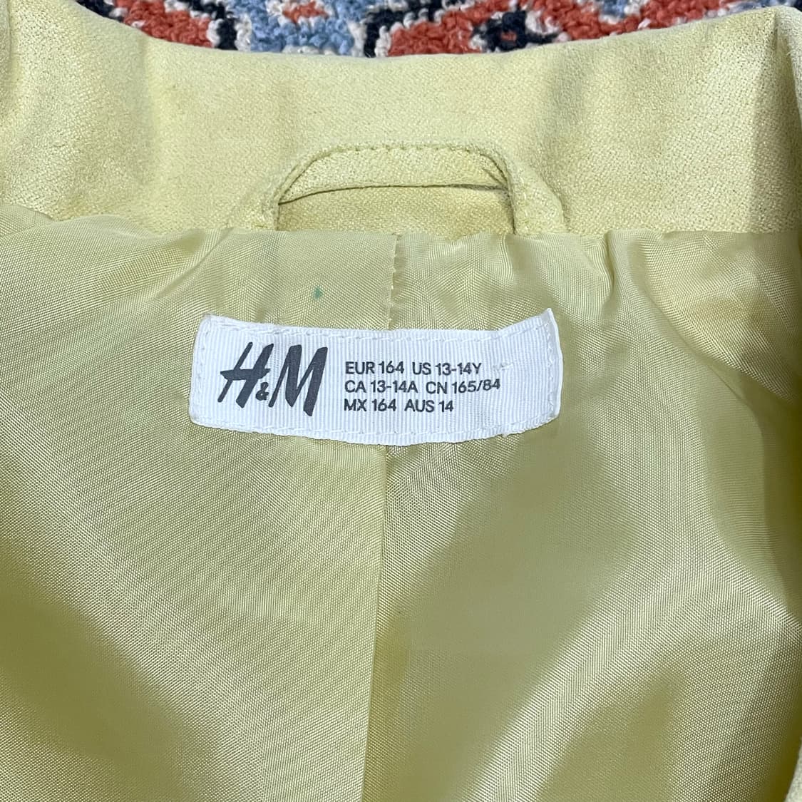 H&M 옐로우 세무 라이더자켓 여성S 상품이미지3