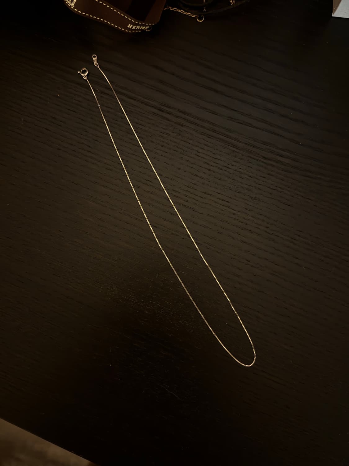 14k 화이트골드 박스체인 목걸이 상품이미지1