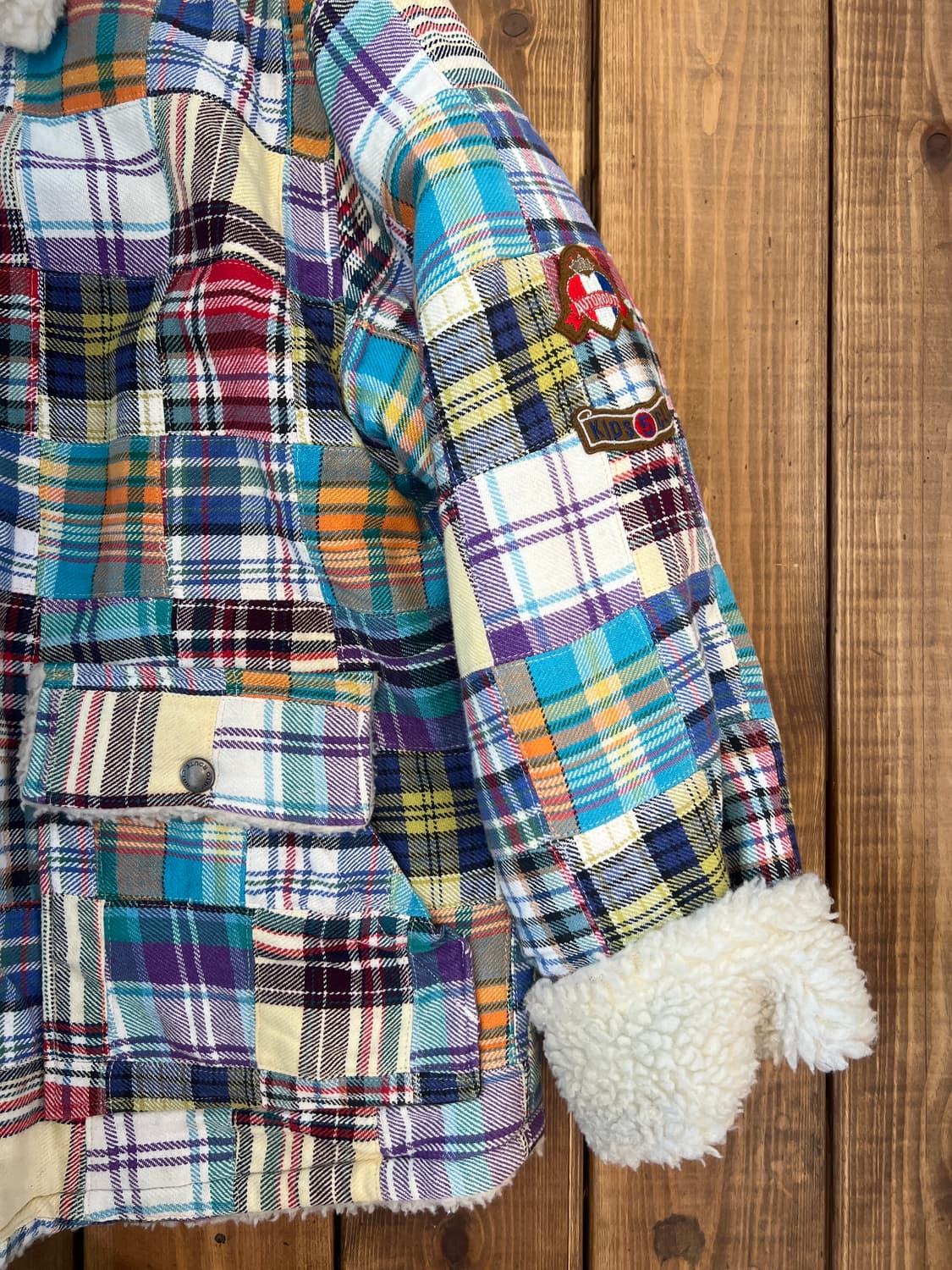 패치워크 플리스 무스탕 상품이미지8