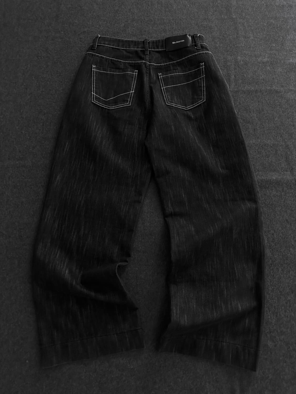마조네 흑청 생지 데님팬츠 상품이미지4