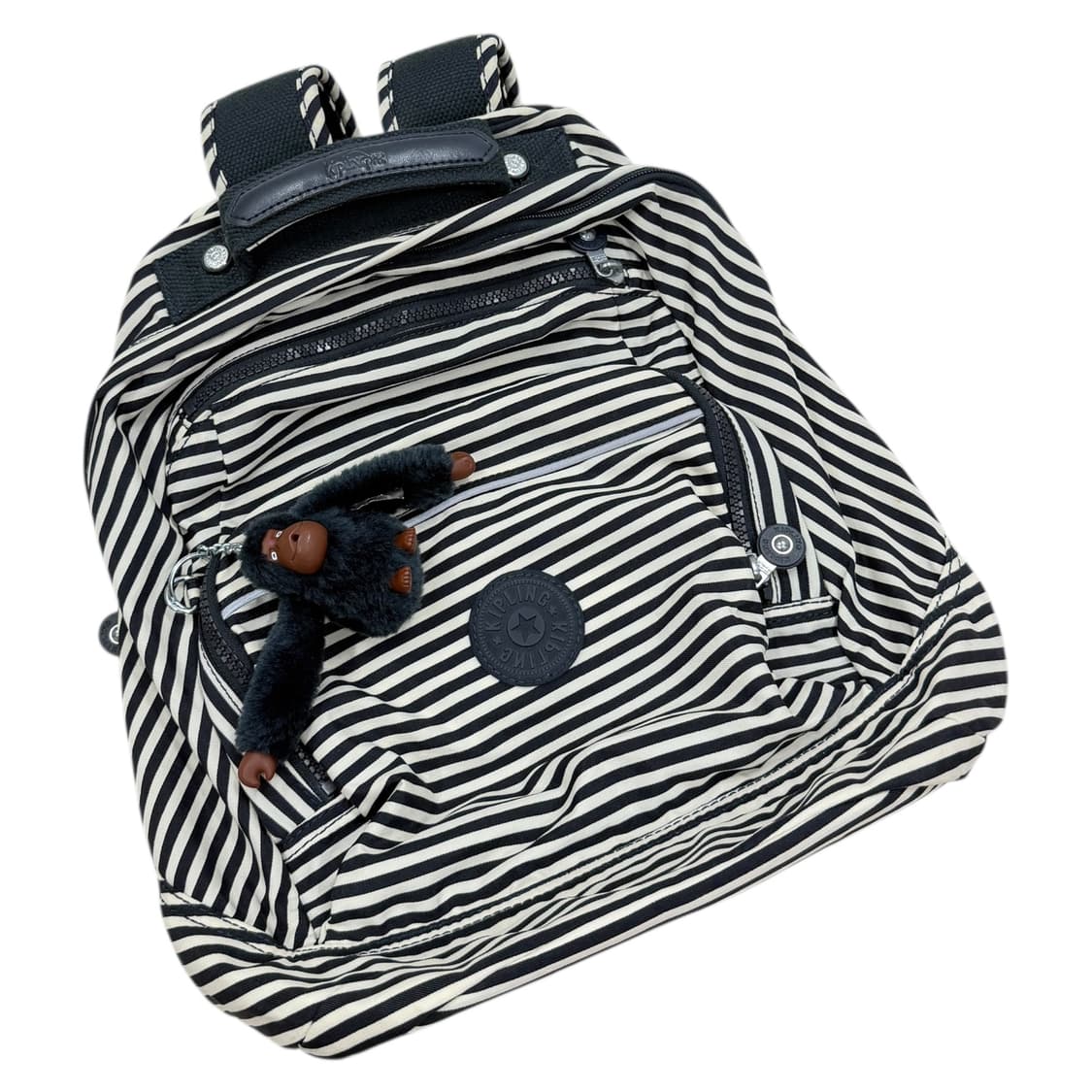 키플링 빈티지 모리걸 스트라이프 패턴 나일론 백팩 가방 상품이미지2