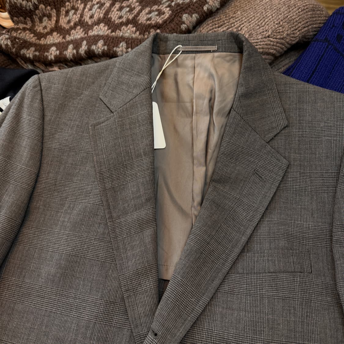 제이프레스 글렌체크 싱글벤트 블레이저 상품이미지2