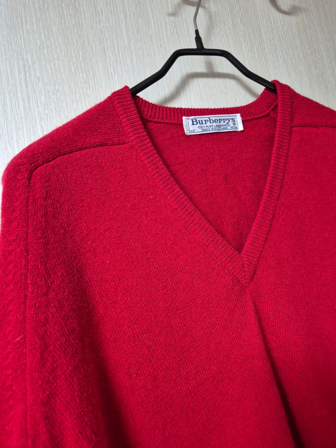 (정품) 버버리  루즈핏 퓨어 램스울 니트 스웨터  스코틀랜드 상품이미지4