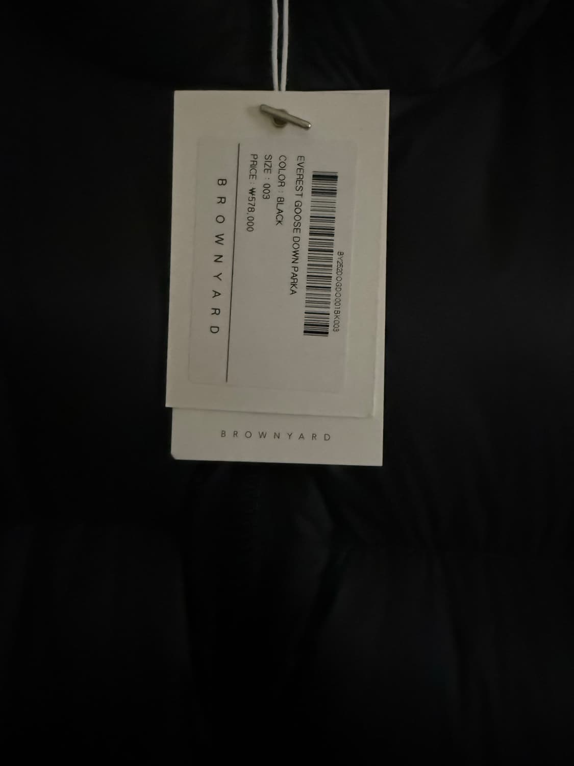 브라운야드 에베레스트 구스다운 파카 블랙 3사이즈 상품이미지3