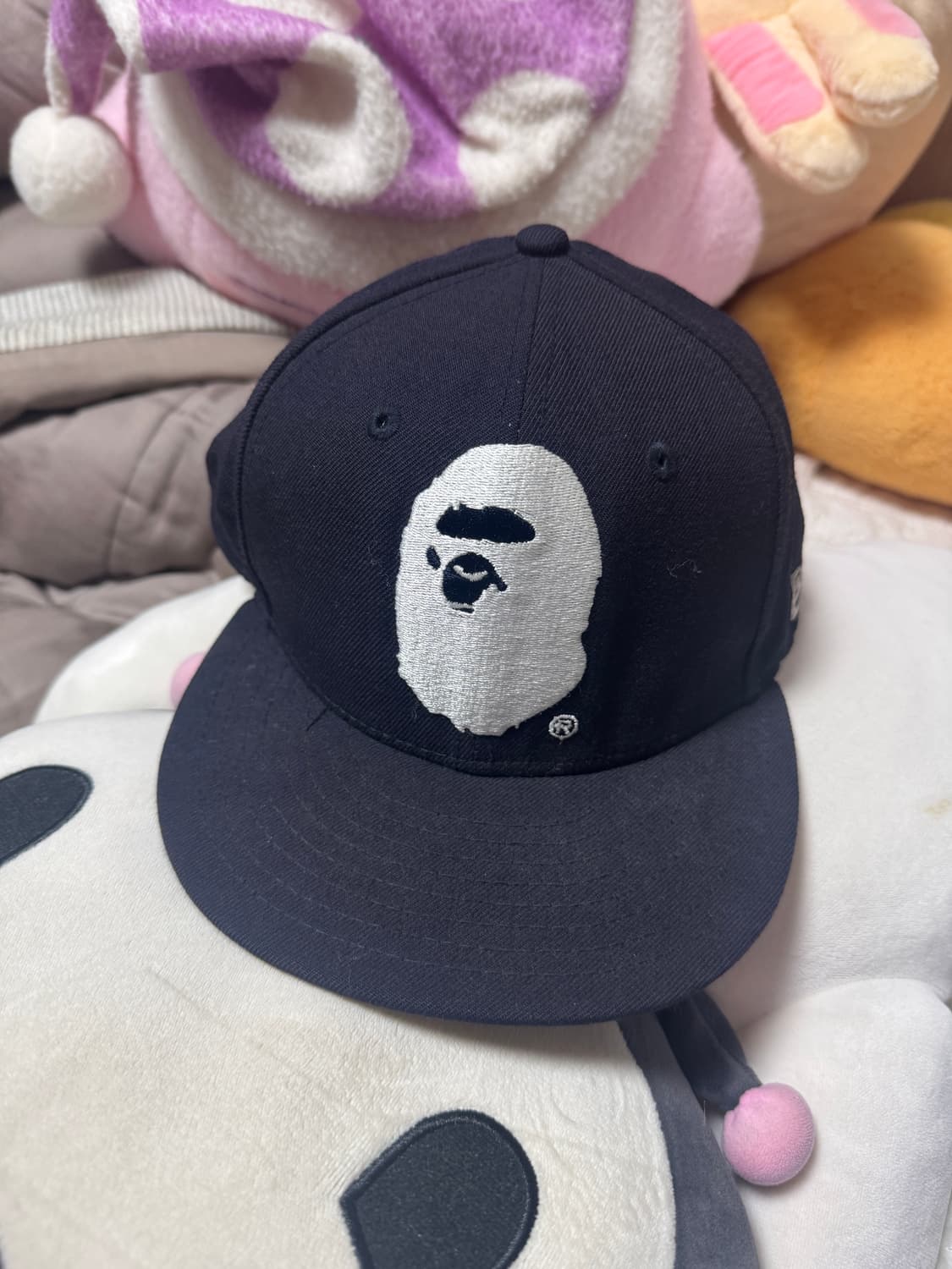 721 베이프 x 뉴에라 스냅백 네이비 상품이미지1