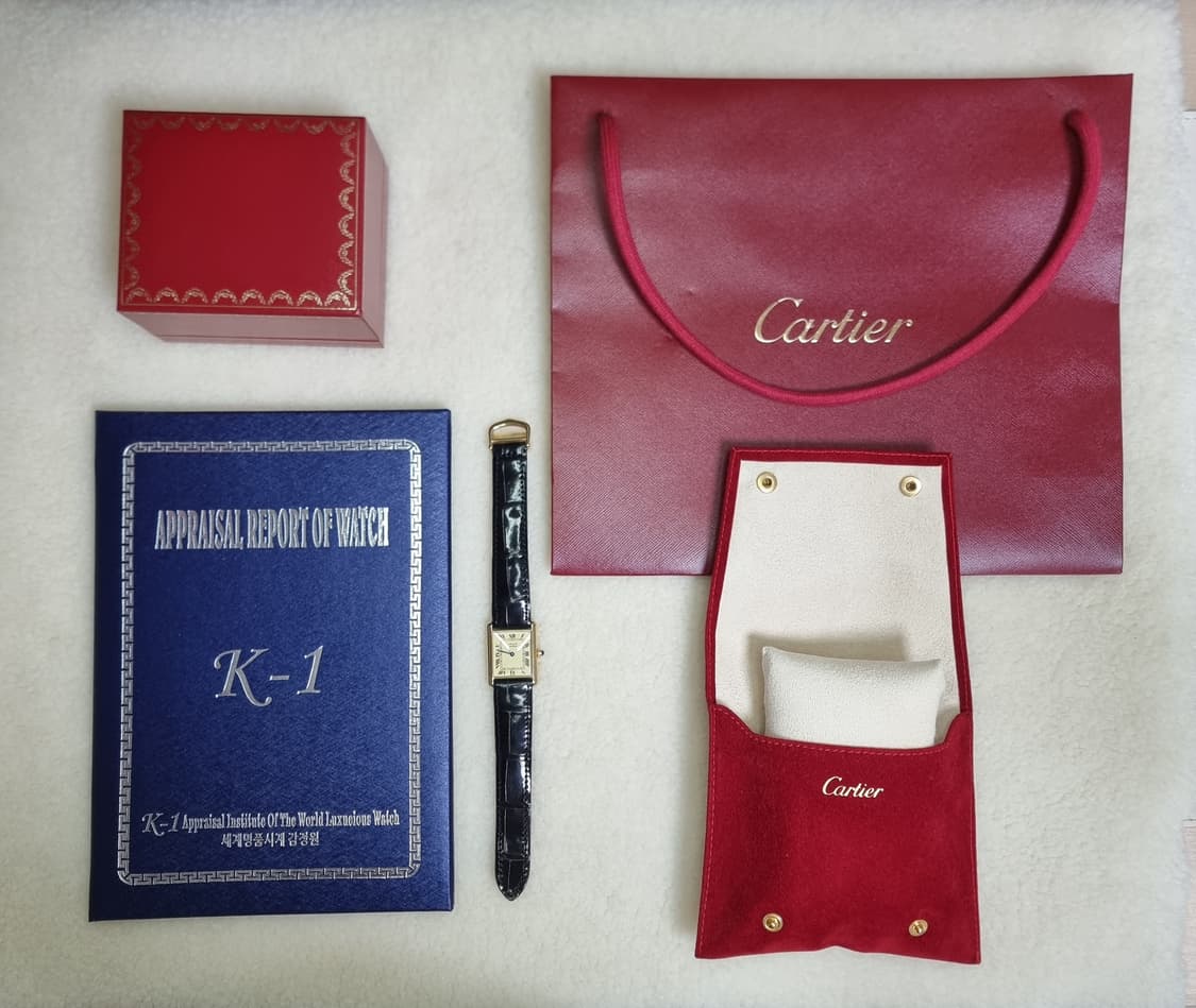 까르띠에 빈티지 탱크머스트 L 샴페인다이얼 디버클 시계 02년 남여공용 상품이미지10