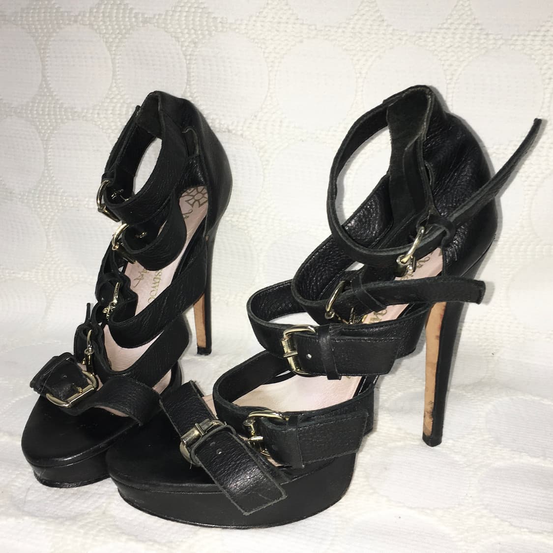 비비안 웨스트우드 레이스업 레더 펌프스 힐 상품이미지4