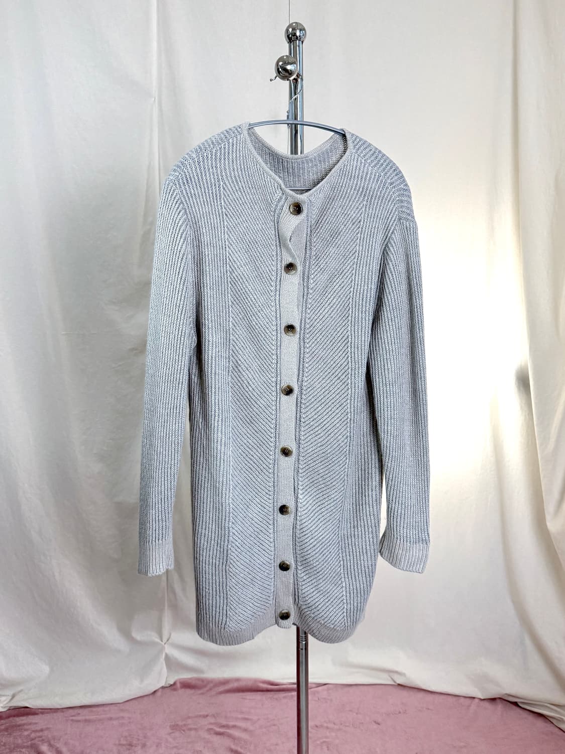 (새상품) Lilasic 그레이 롱 니트 가디건 상품이미지2