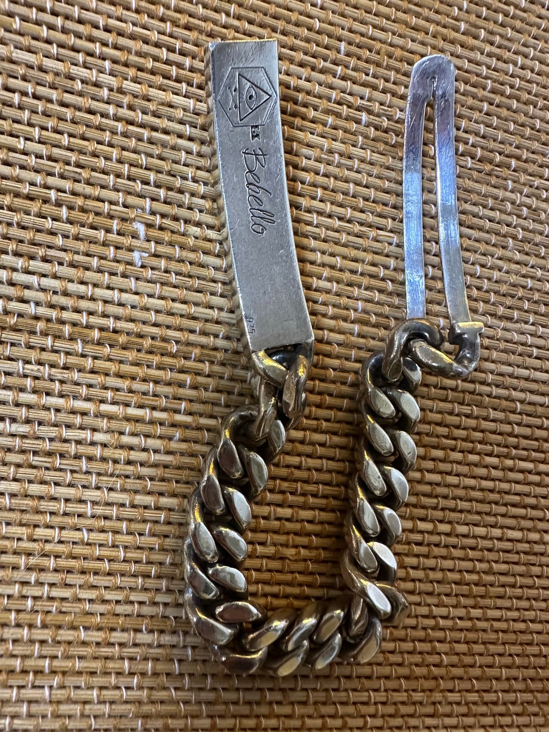 925실버 남자팔찌 베벨로 상품이미지2