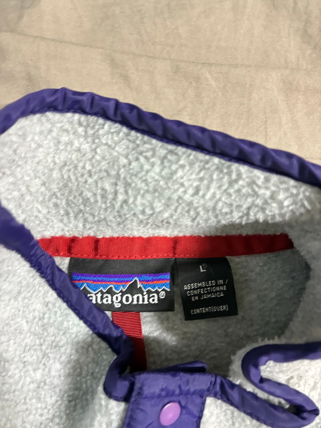 파타고니아 신칠라 스냅티 아이보리 사이즈 L 상품이미지3