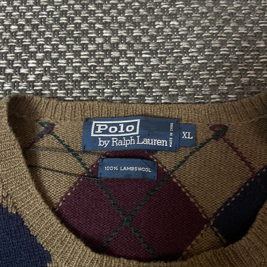 폴로랄프로렌 브라운 아가일 긴팔 니트 XL 상품이미지4