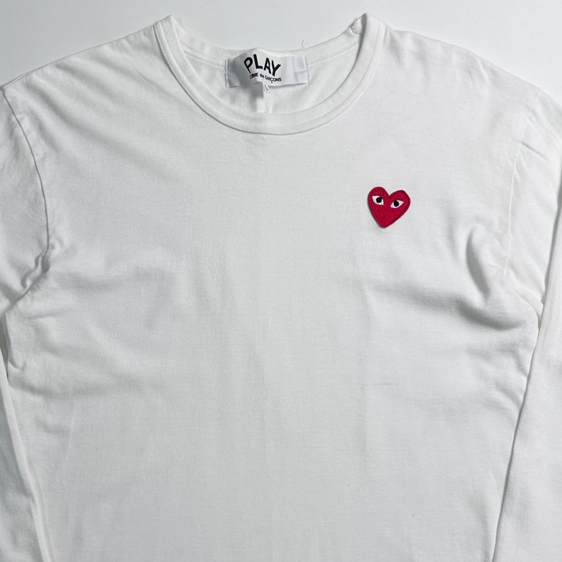 꼼데가르송 화이트 롱 슬리브   상품이미지2