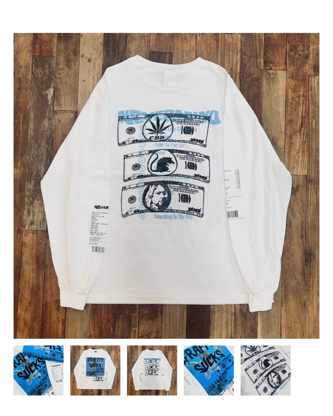 도넛리벤지 핑거프레스 gf-logo 롱슬리브 1size 상품이미지3