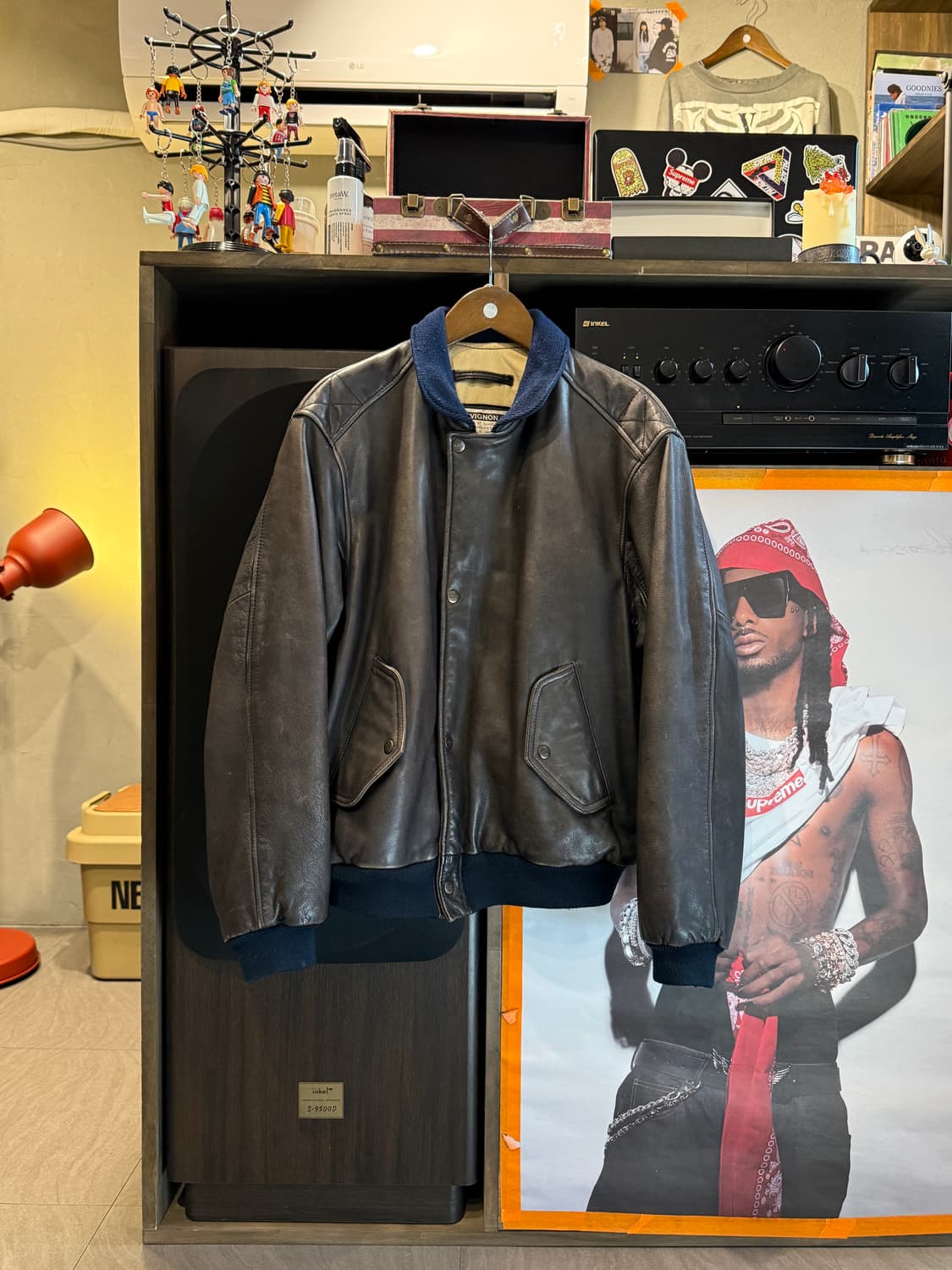 90s 쉐비뇽 소가죽 자켓 S(L) 상품이미지1