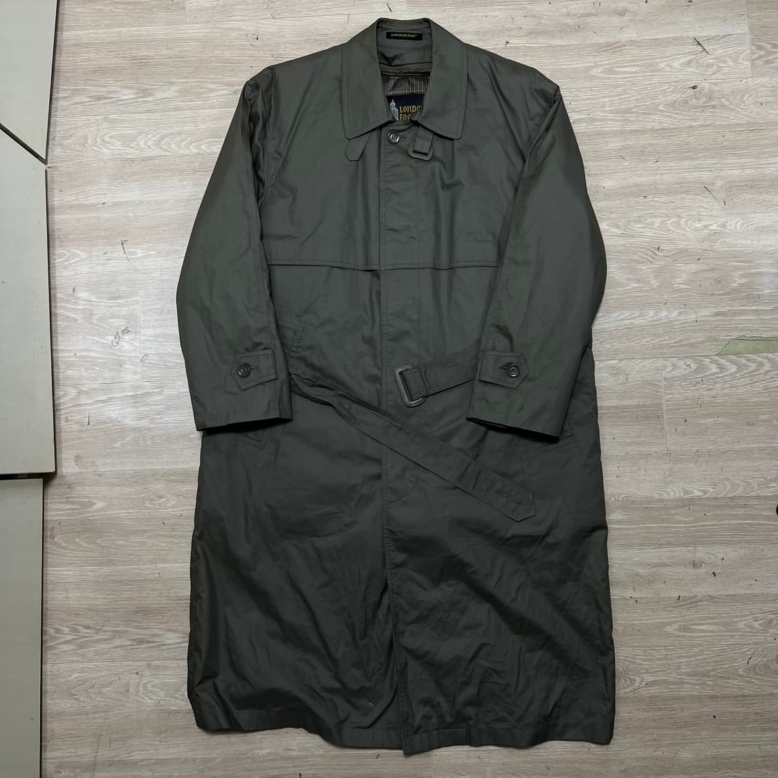 런던포그 클래식 안감 내피 벨티드 싱글 트렌치 맥코트 [카키] 47 상품이미지1