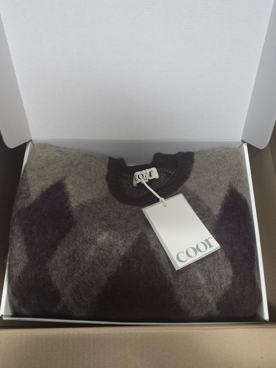 쿠어 아가일 니트 L 상품이미지2