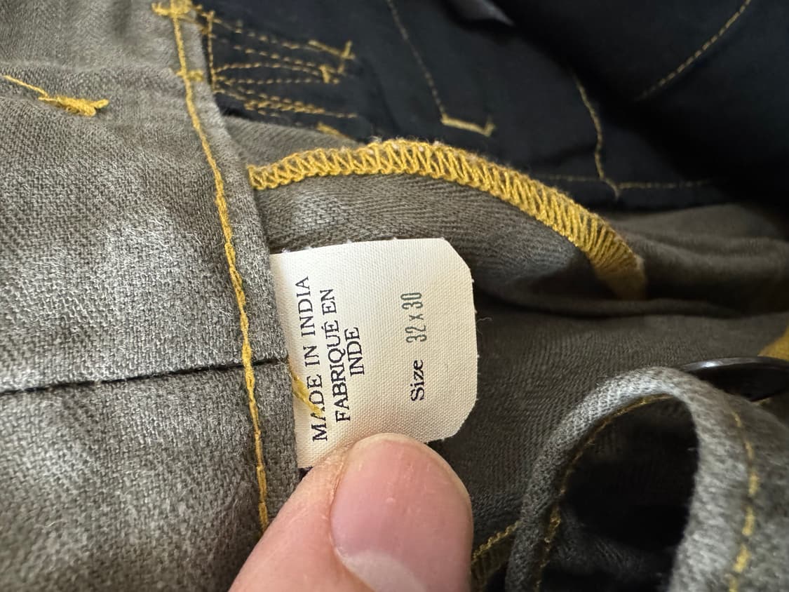 32/30 더블알엘 오피서핏 린넨 헤링본 팬츠 상품이미지3