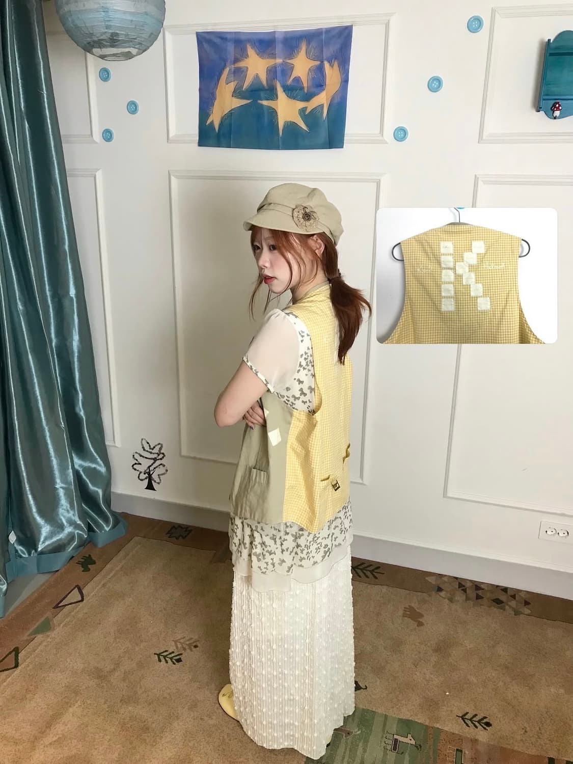 흐르는 실루엣이 청순하고 여리한  분위기를 만들어 주는 코디셋••🎀 상품이미지2