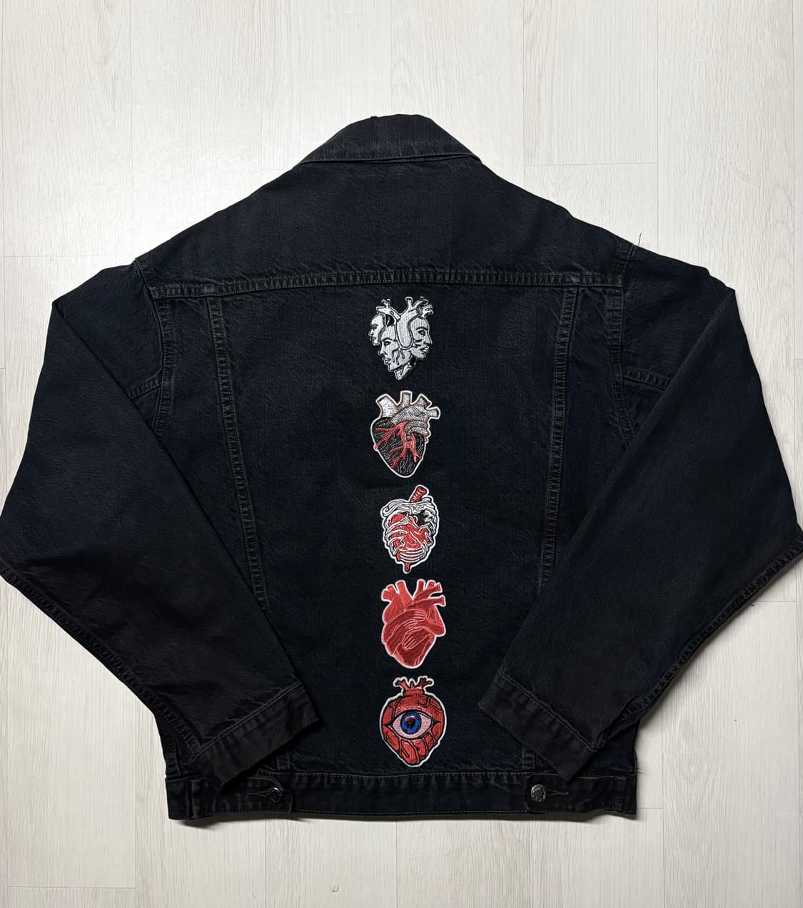 블랙 데님 자켓 상품이미지2