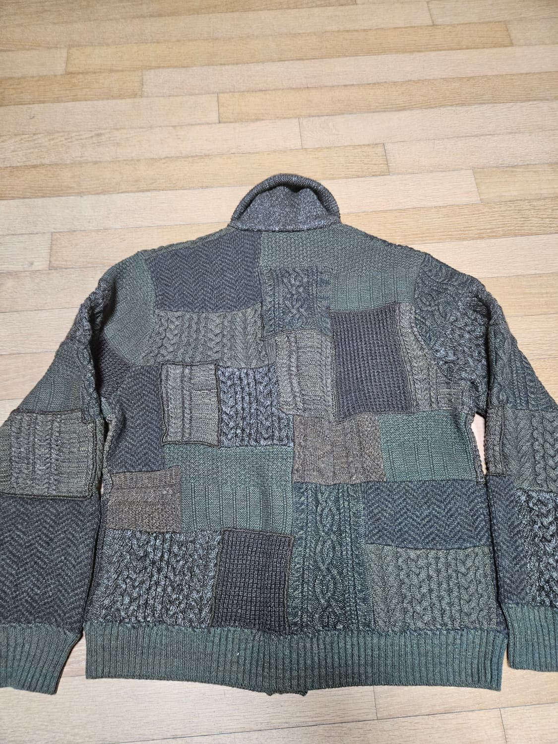 rrl 패치워크 울 블렌드 숄 카디건 L 상품이미지2