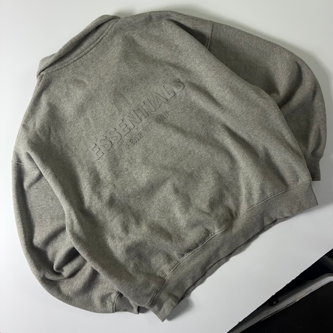 Essentials  에센셜스 피어오브갓 모크넥 그레이 반집업 맨투맨   상품이미지4