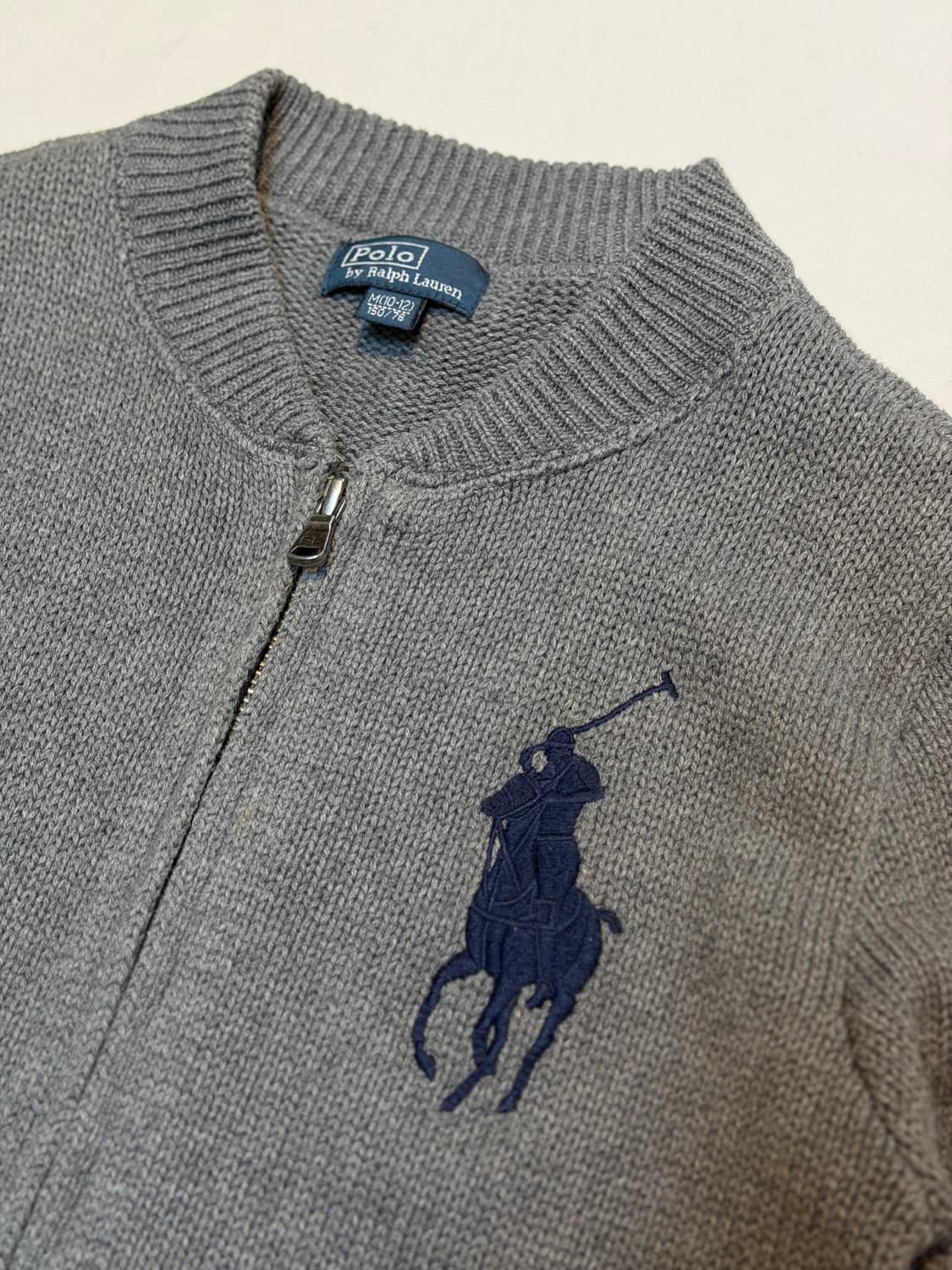 폴로 랄프로렌 빅포니 니트집업 그레이 상품이미지2