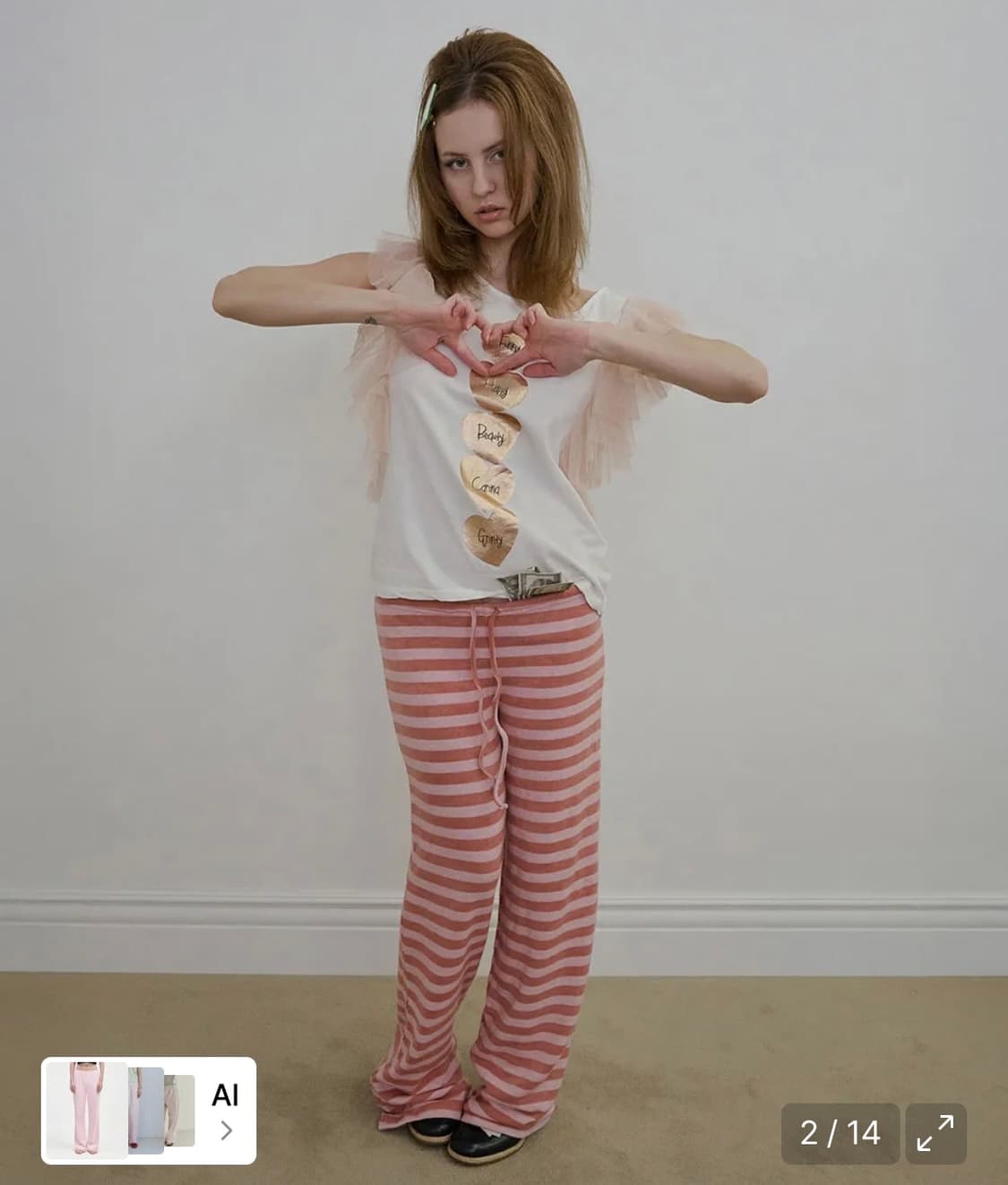 Couch Potato Fuzzy Pants Strawberry 상품이미지2