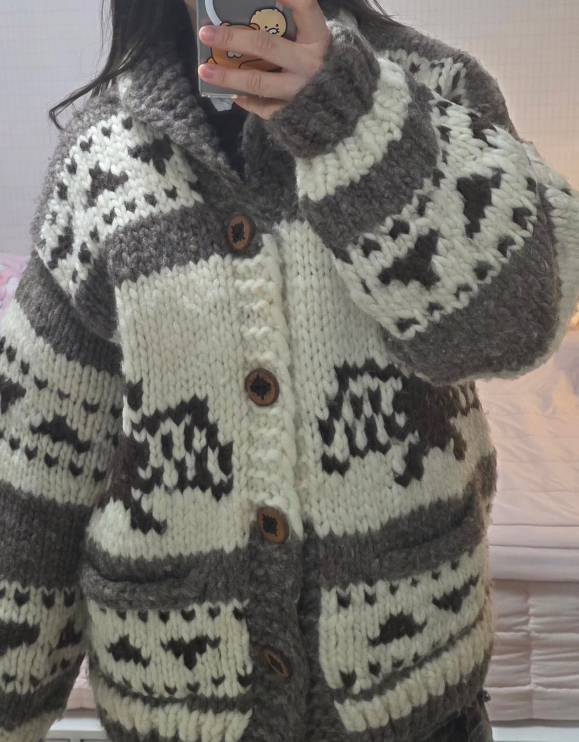 카나타 코위찬 프리미엄 헤비울 스웨터 자켓 kanata cowichan 상품이미지3