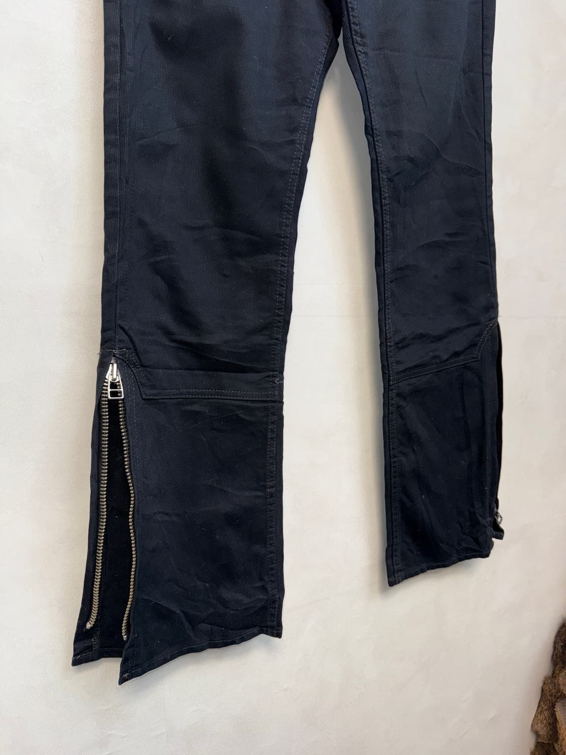 Black hard coated punk zipper 부츠컷팬츠 상품이미지3