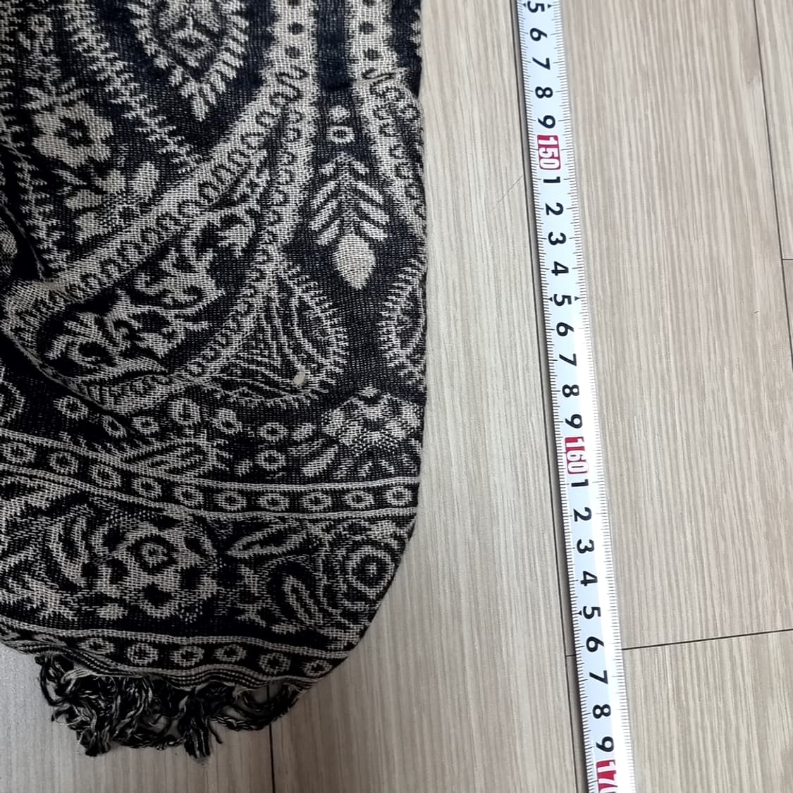 페이즐리 패턴 블랙 스카프 상품이미지3