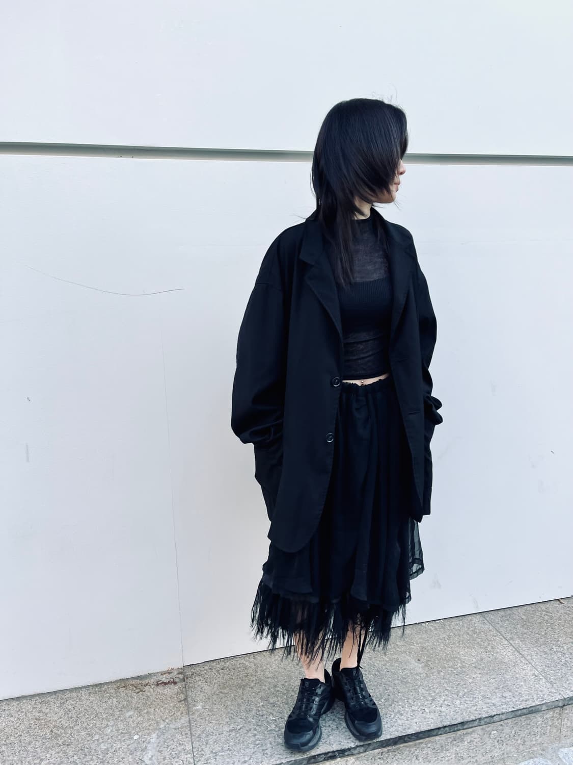 에이치나오토 카라스 아일렛 스커트 상품이미지5