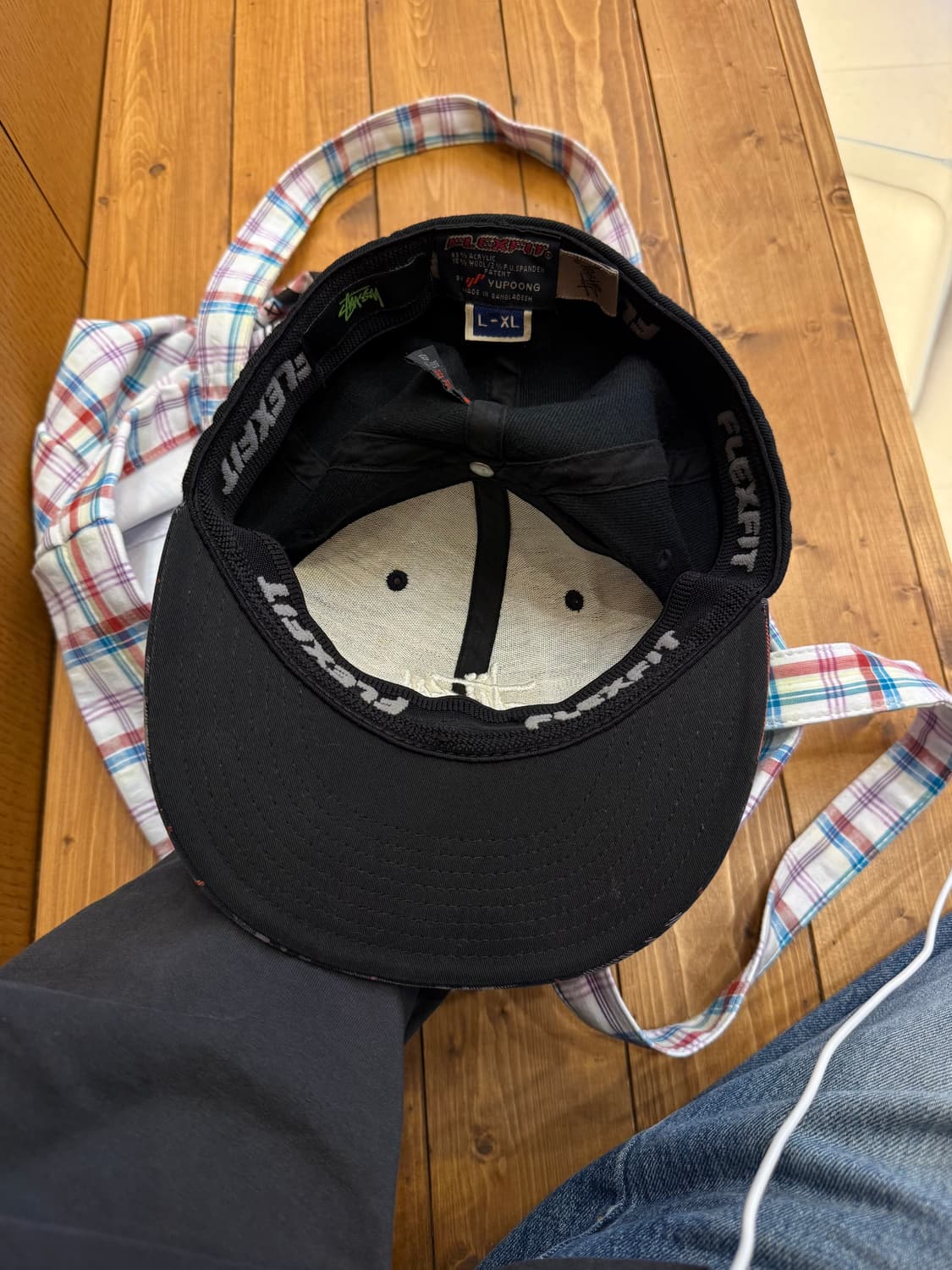 90s 스투시 체크 크라운 모자 상품이미지3