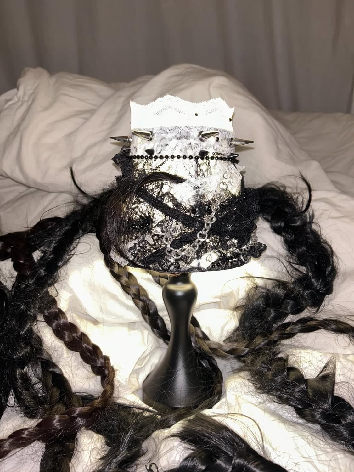 ᪗꒰ྀི ̥ ̫ Lace Stud Hair Lamp  ̫ ꒱ྀིଓ 상품이미지1