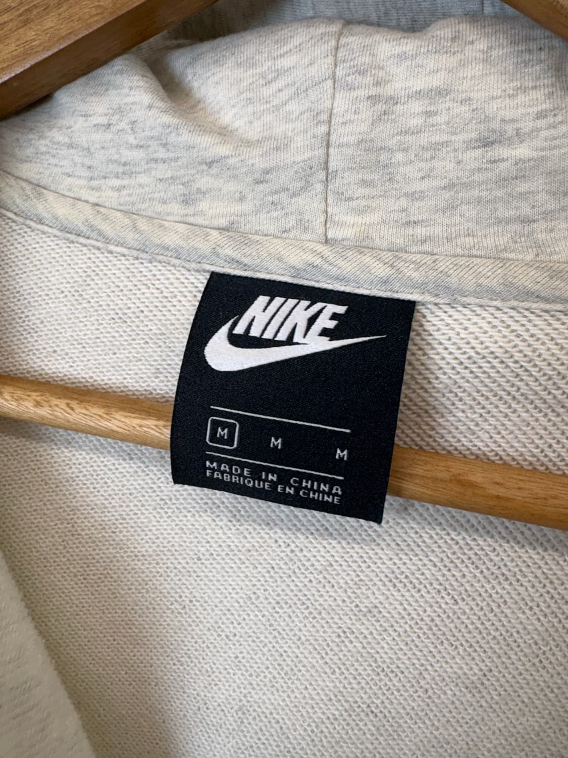 나이키 기본로고 크림 아이보리 후드집업 상품이미지5