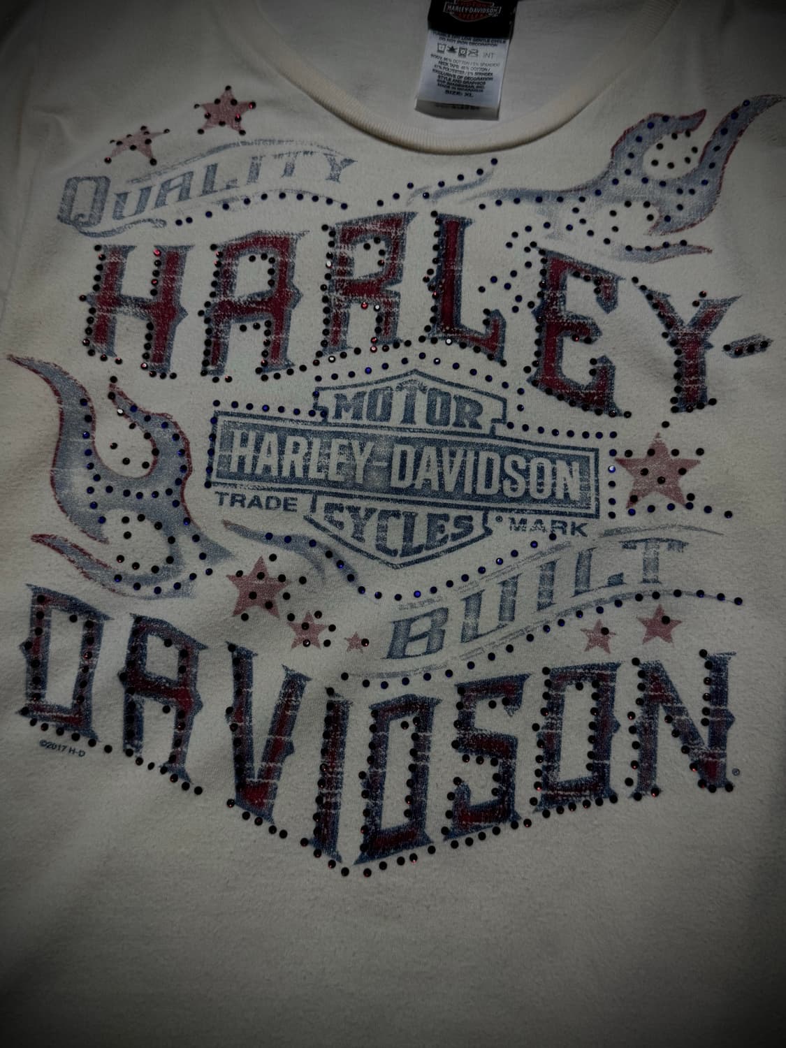 HARLEY DAVIDSON 라인스톤 로고 그래픽 반팔 티셔츠 상품이미지5