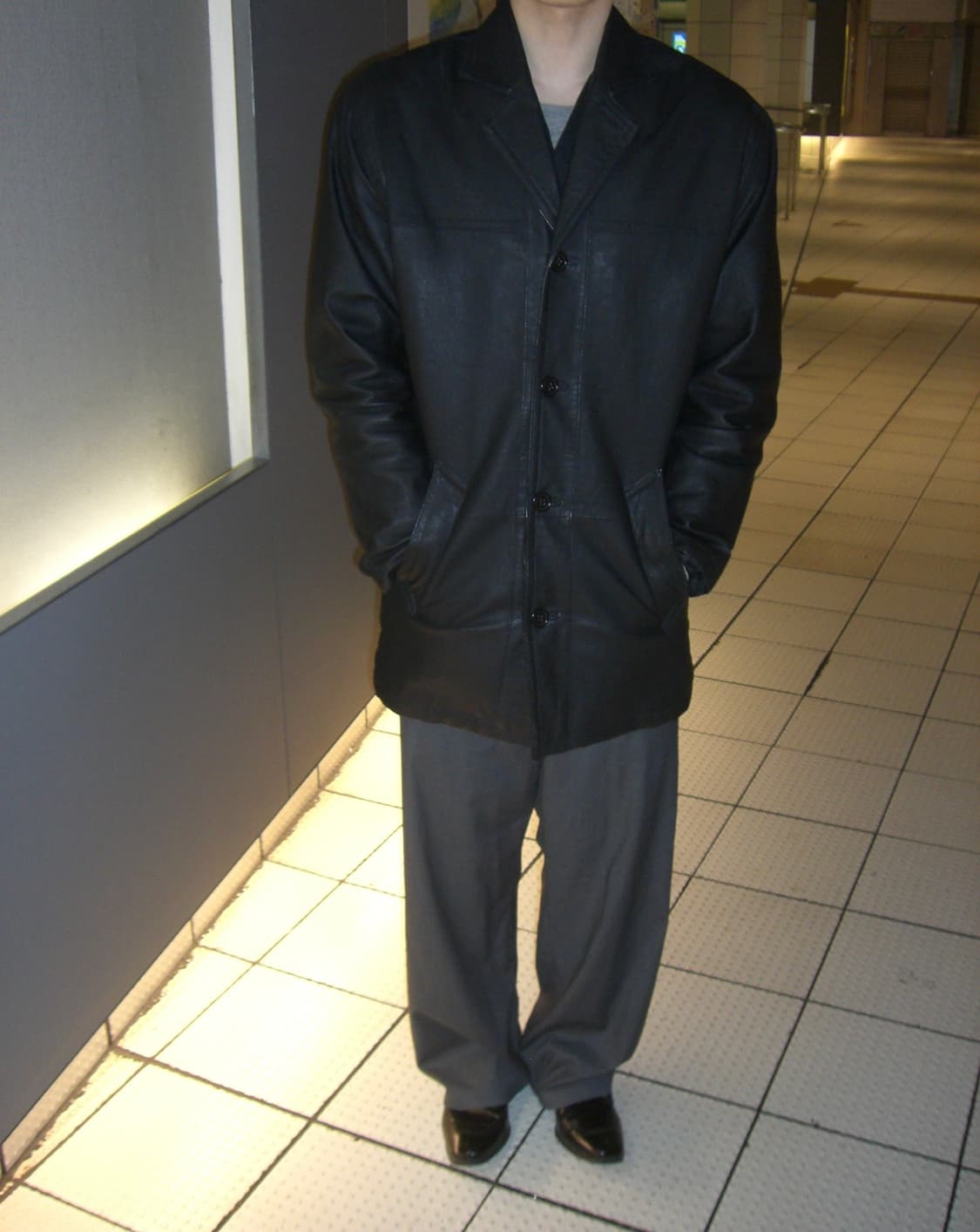 vintage real leather car coat 상품이미지1