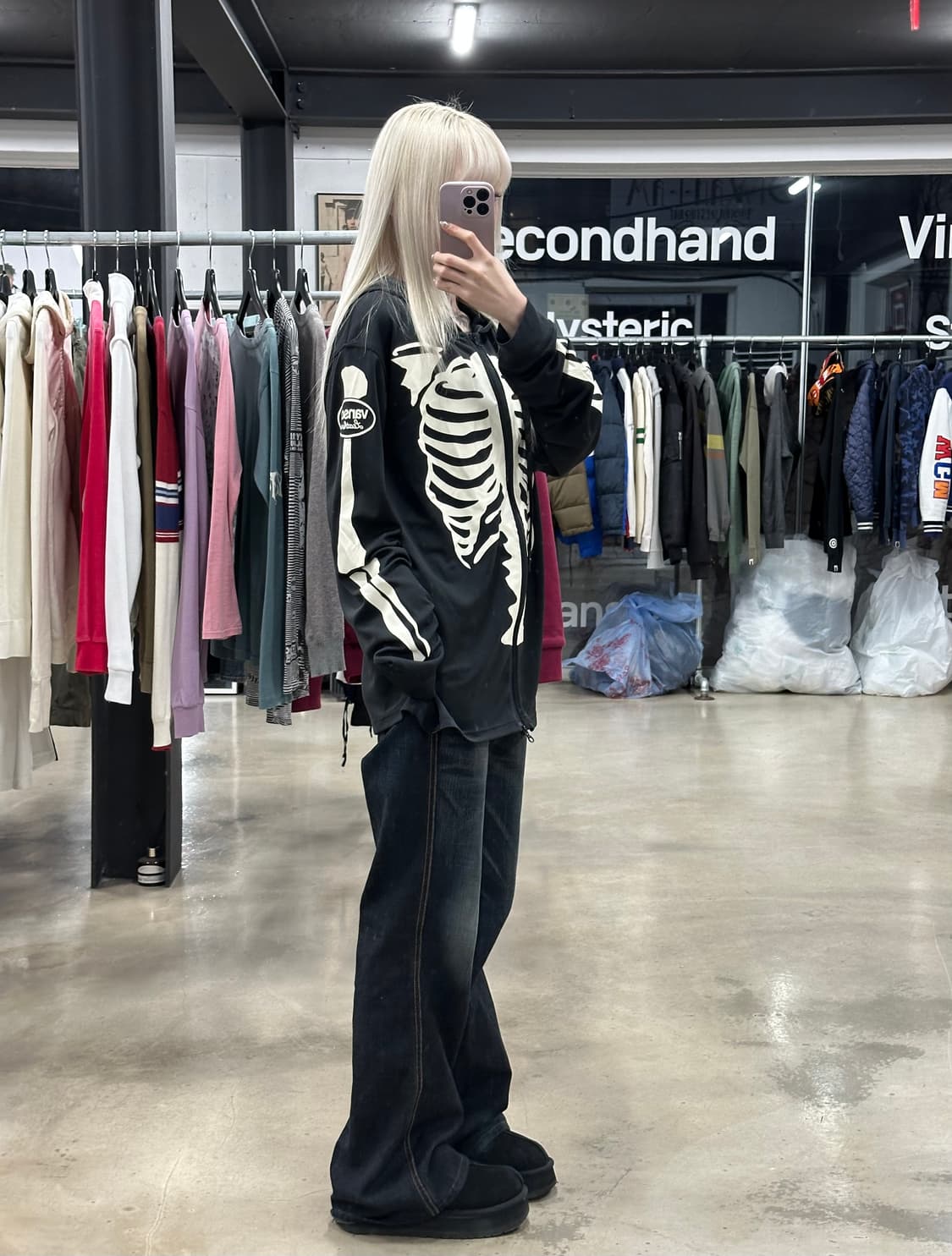 벤슨 레더스 본 스켈레톤 후드 집업 상품이미지1